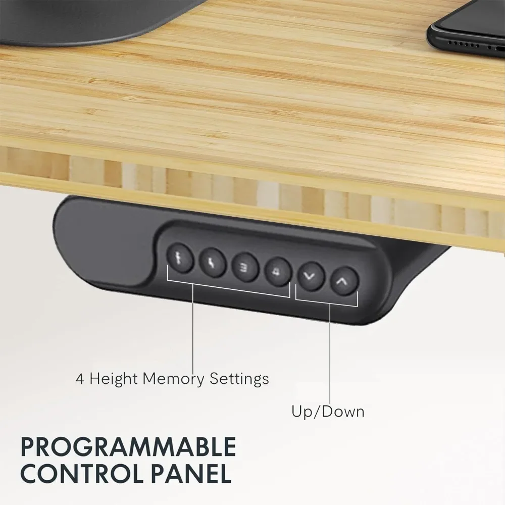 โต๊ะคอมพิวเตอร์,มอเตอร์คู่ 3 ขั้นตอนปรับความสูงโต๊ะคอมพิวเตอร์โฮมออฟฟิศ,55X28 นิ้ว,โต๊ะยืนไฟฟ้า