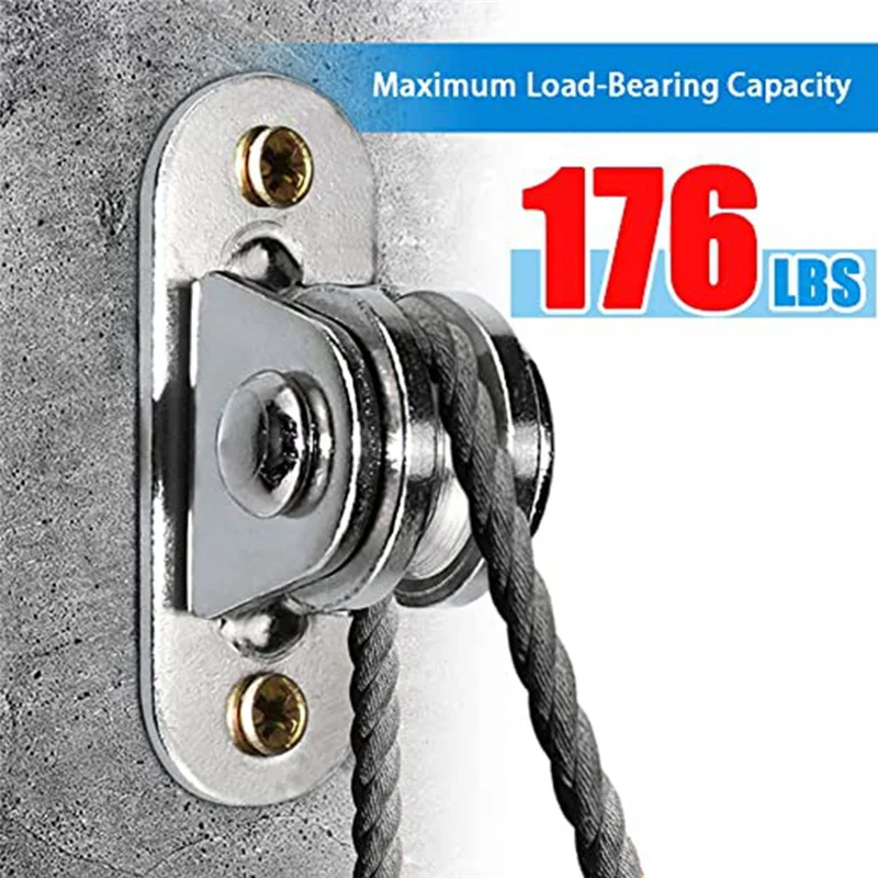 ABZL 304 Stainless Steel Pulley Block, Small Pulley Block Silent Pulley, Material Handling and DIY Kits Moving, 2PCS