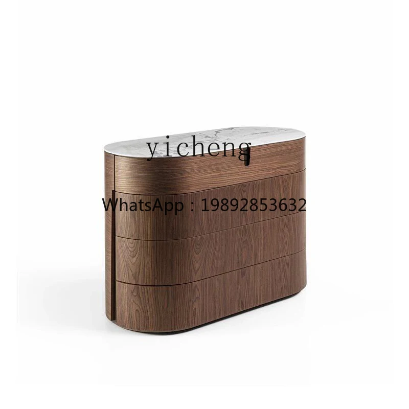 LYY   restaurant black walnut side cabinet combination, light luxury locker chest