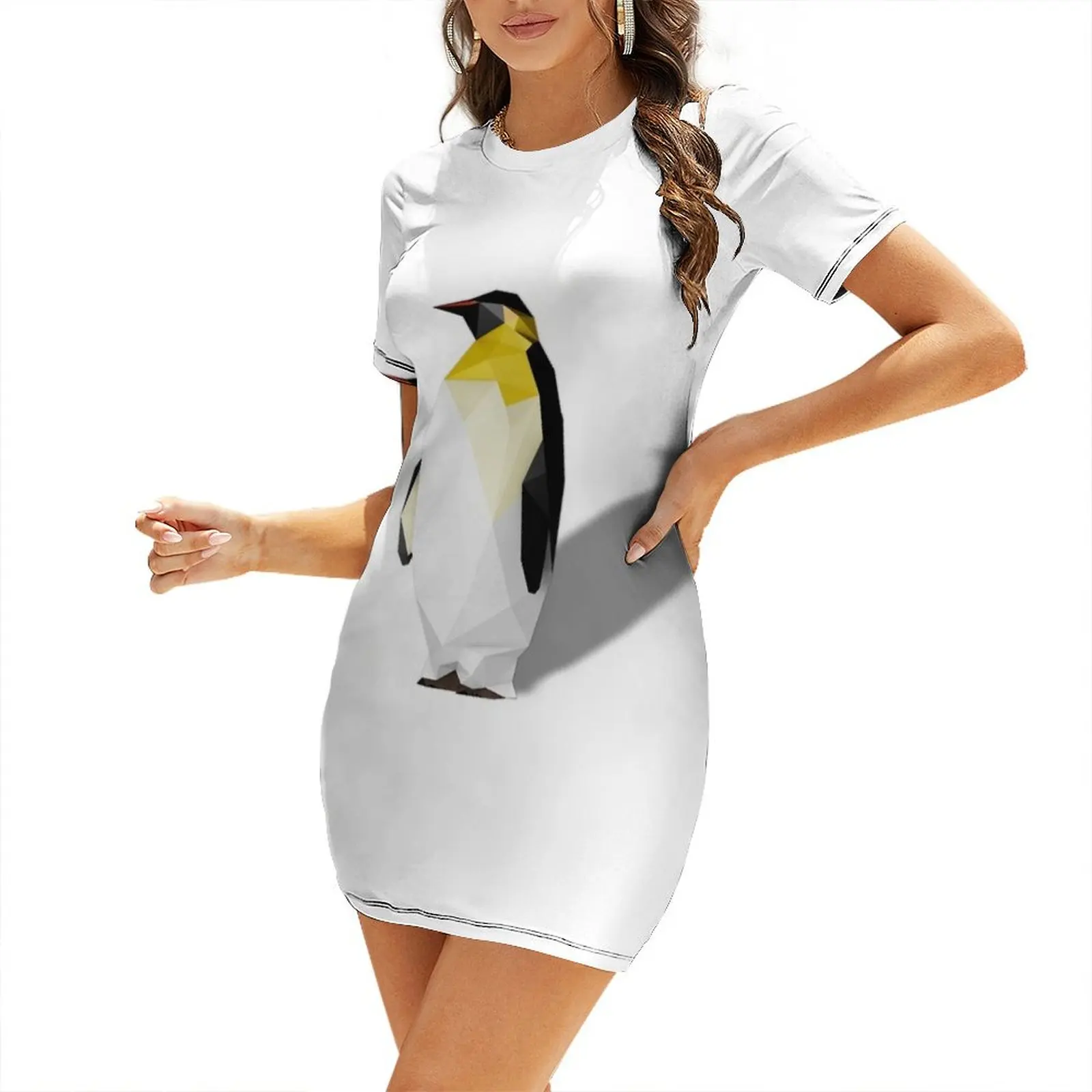 

Low Poly Penguin - Standalone Short Sleeved Dress Casual dresses Summer women's clothing dress party night