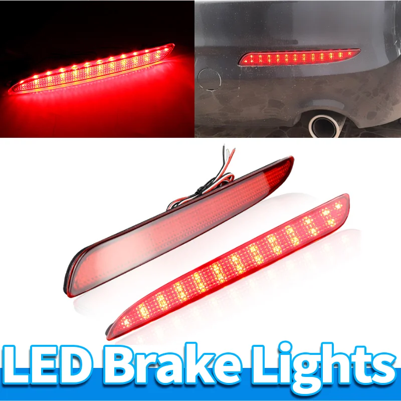 

FOR Mazda 3 2010-2013 Mazdaspeed 3 Axela LED Rear Bumper Reflector Light Brake Stop Tail Lamp Reverse Backup Lights BBM4515M0C