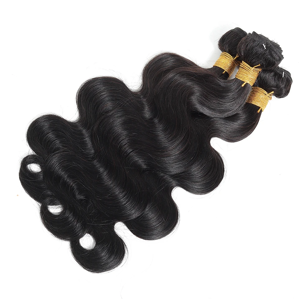 عالية الجودة 15A الجسم موجة ريمي الشعر البشري البرازيلي 1/3/4 قطعة حزم 10-30 بوصة نسج الشعر ملحقات أسود طبيعي للمرأة