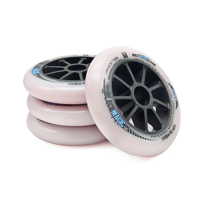 6 قطع 2-Layers MPC Black Magic XXFirm 125 مللي متر عجلة تزلج سريعة مضمنة 125 إطارات كبيرة لسباق السرعة والتزلج ثنائي النوى XXF