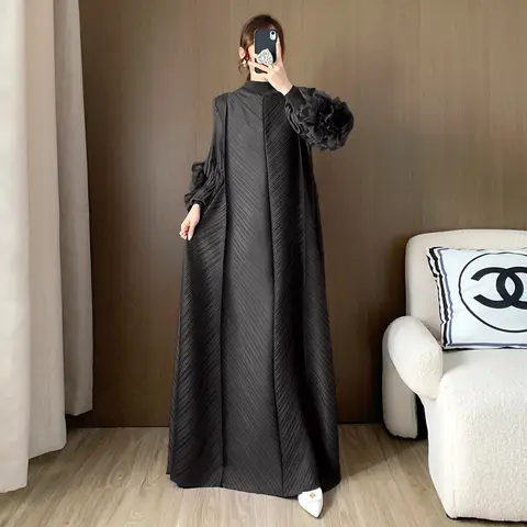 मियाके प्लीटेड हैवी इंडस्ट्री फ्लावर डिस्क जियोमेट्रिक प्लीटेड ड्रेस, महिलाओं के लिए बहुमुखी आयु-घटाने वाली मदर आउटफिट 2025 8 best sales मियाके पोशाक - №4