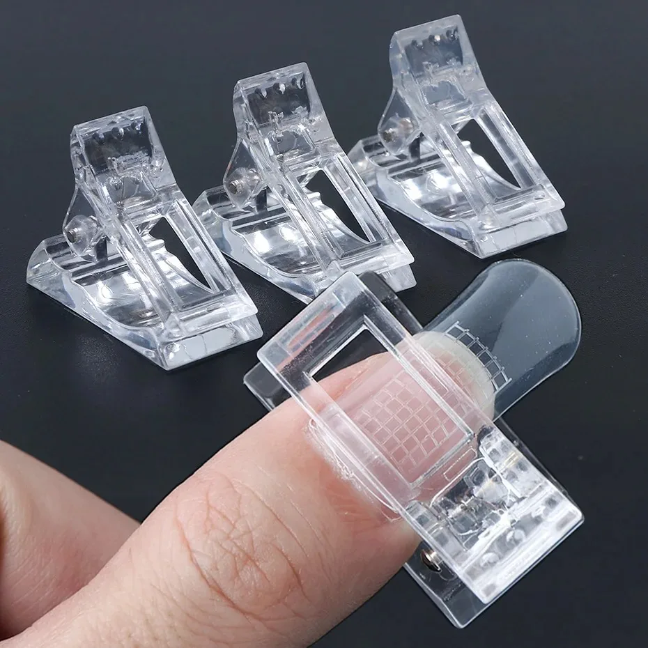 

1-20pcs Crystal Nail Art Extension Clip Quick Building Gel Mold False Tips Clip Acrylic UV Full Cover Builder Form Manicure Tool