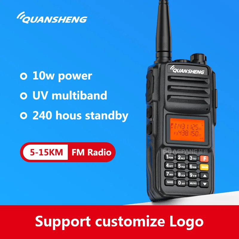 

QuanSheng TG-UV2 Plus 10W high power radio 15KM Long Range Talkie Walkie Vhf Uhf Dual Band UV2 Plus UV82 quansheng radio 10W