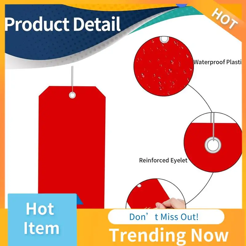 

200 Pieces 4 3/4 X 2 3/8 Inch Plastic Shipping Tags Blank Labeling Tags Waterproof Hang Tags With Wires