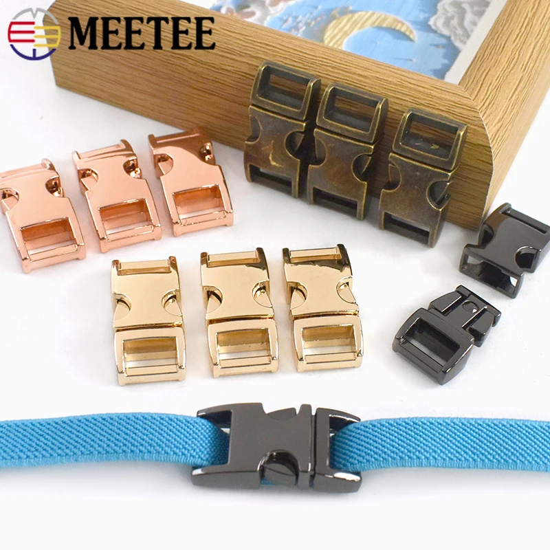 

2/5Pcs 10-38mm Metal Quick Release Buckles Backpack Strap Clips Clasp Webbing Adjust Belt Buckle DIY Leather Crafts Accessories