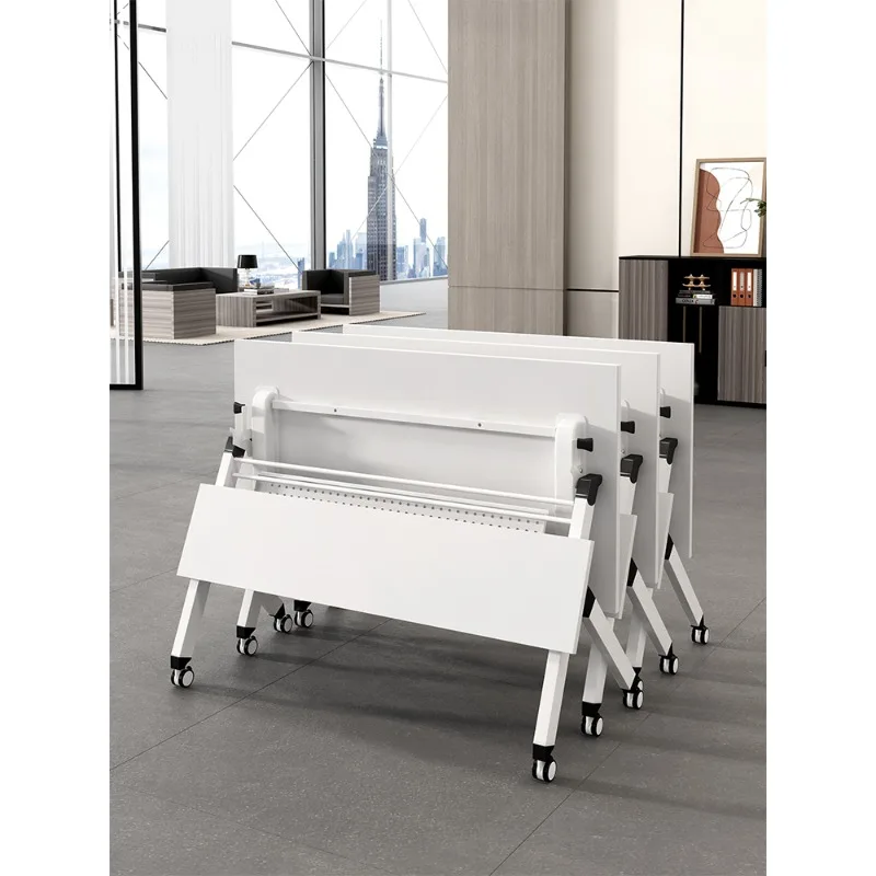 

Folding training table conference table, combined rollover student desk