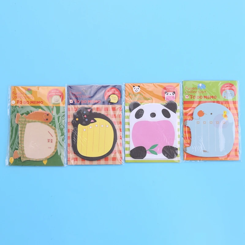 Juego de notas adhesivas de animales Mini, Bloc de notas autoadhesivas divertidas, coloridas, 640 hojas (32 piezas)