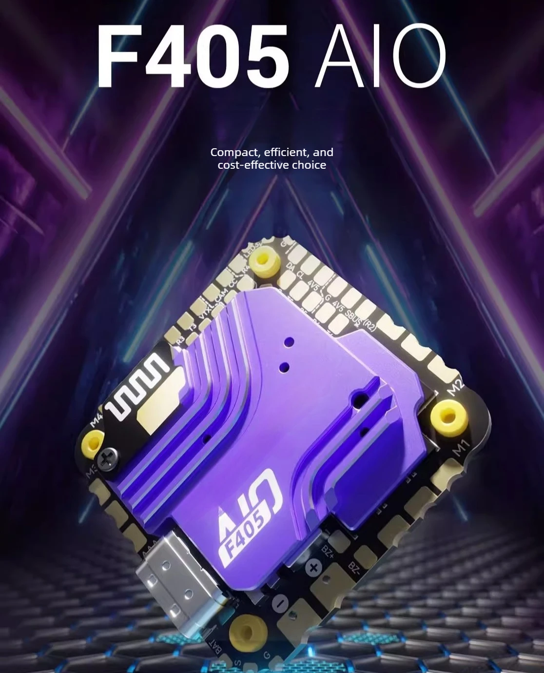 For SpeedyBee F405 AIO 40A Flight Stack | STM32F405, ICM-42688 Gyro, Barometer | 3-6S 4-in-1 ESC w/ Bluetooth Wireless Tuning