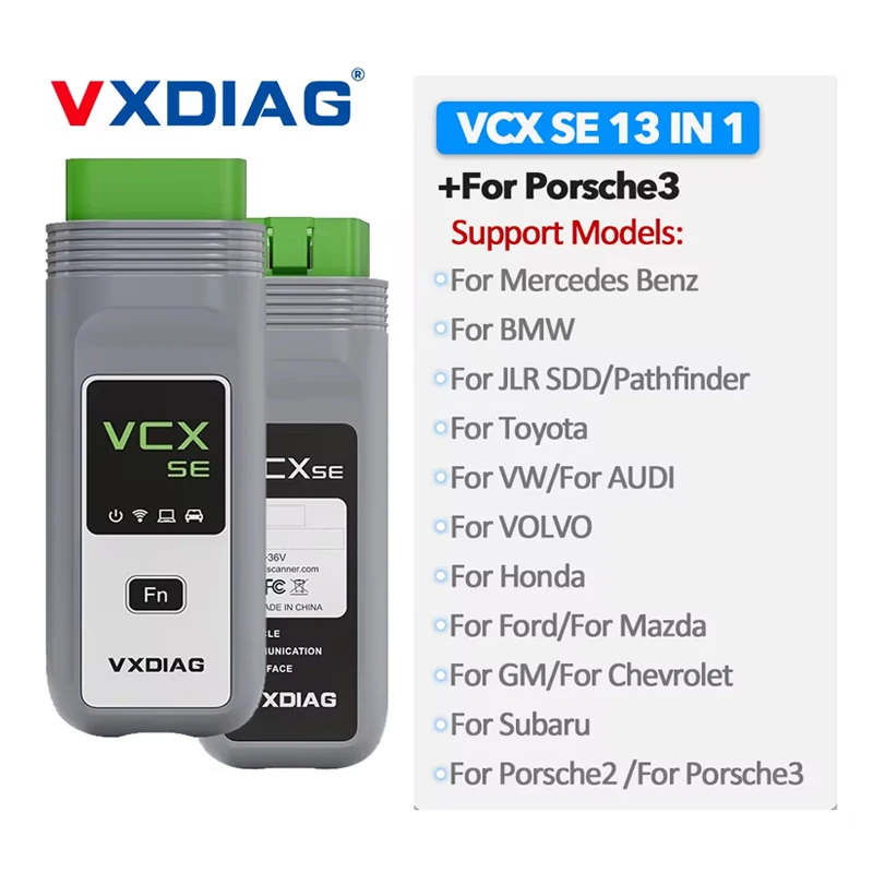 VXDIAG VCX SE 13in1 For All models For Pors che 3 for JLR DOIP Automotive Diagnostic tool For Mercedes Benz OBD2 scanner