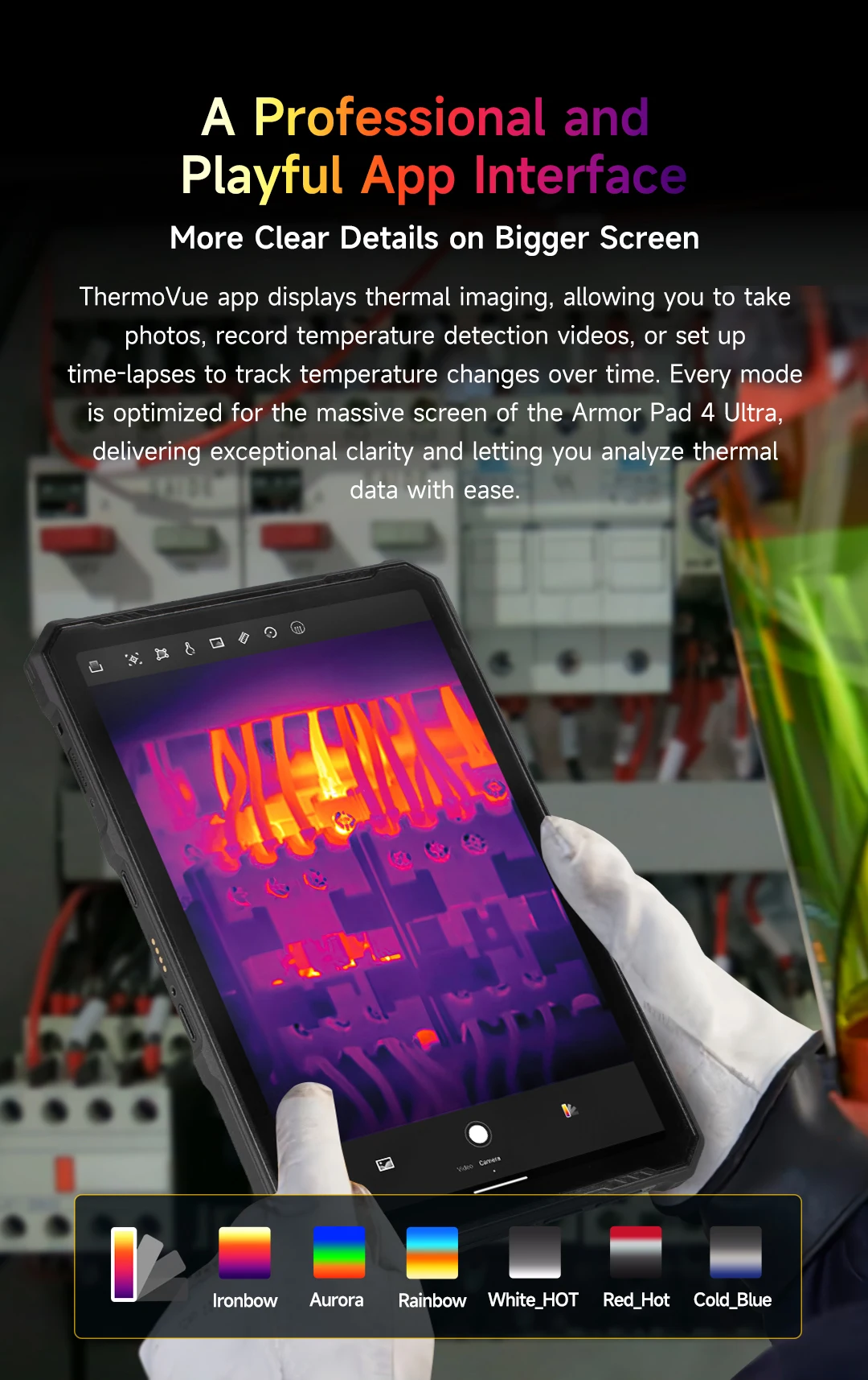 Ulefone Armor Pad 4 Ultra 5G Rugged Tablet Thermal Imaging 10.36' 2K Up to 16GB RAM 256GB ROM 11800 mAh Battery Android Global