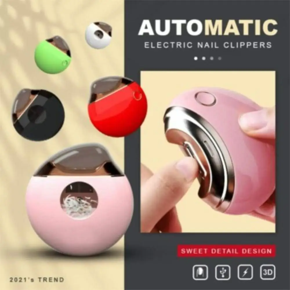 Electric Automatic Nail Clipper Sharpener Anti Splash Portable Baby Adult Nail Cutter Set Nail ClippersTools Nail Sharpener