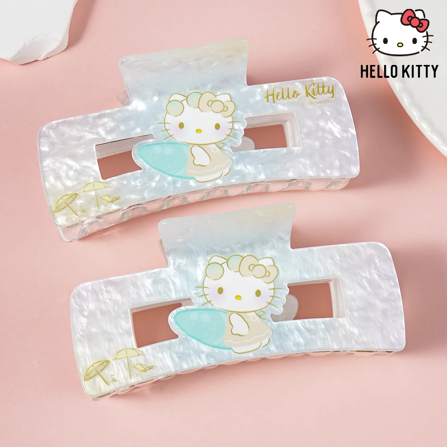 

Симпатичные заколки для волос с персонажами Hello Kitty для ежедневного использования девочек, аксессуары для укладки волос, идеально подходят для повседневного ношения