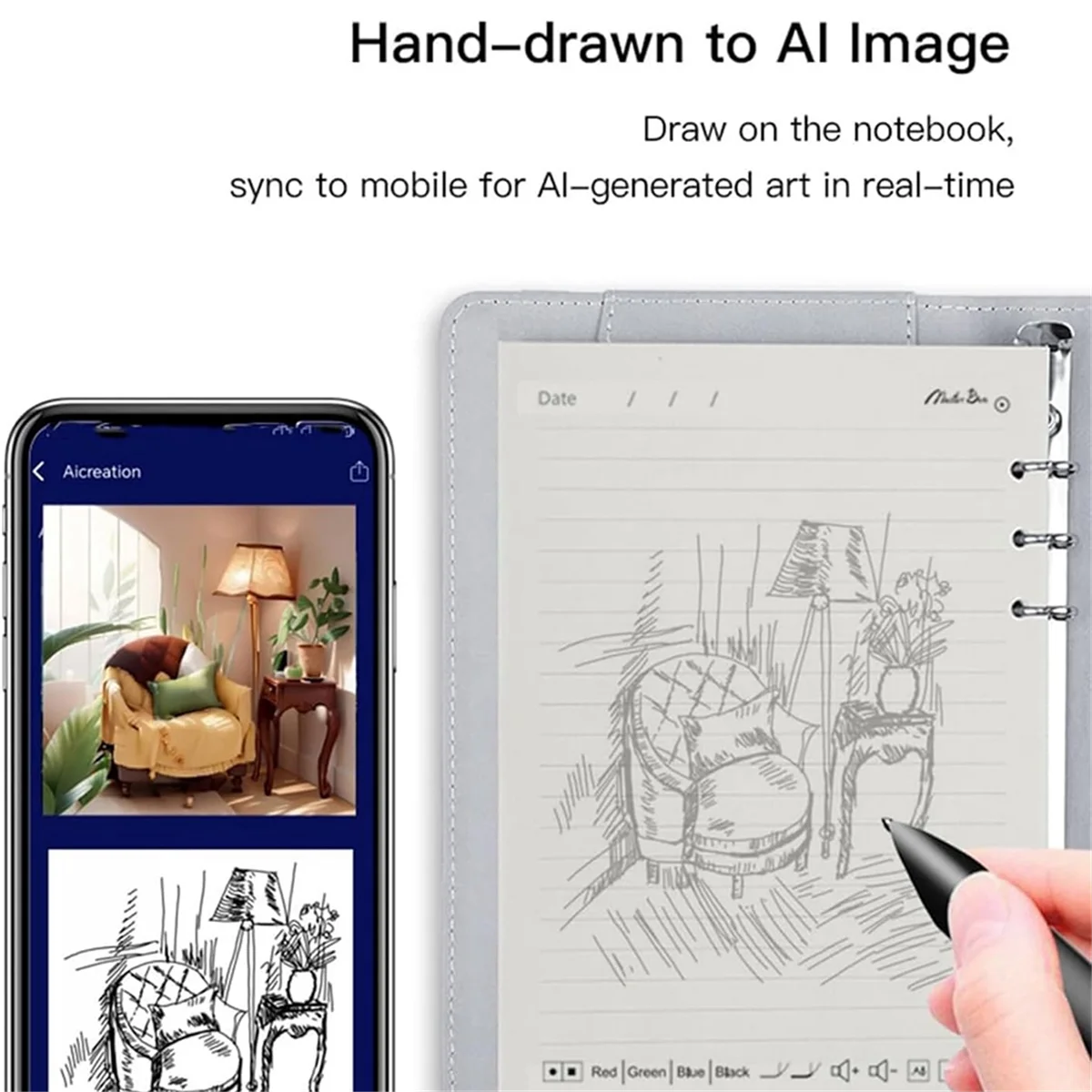 AA98 Syncify Digital Sketchbook, Syncify Sketchbook Pro Set V2,Syncify Digital Sketchbook,Smart Sync Pen and Notebook