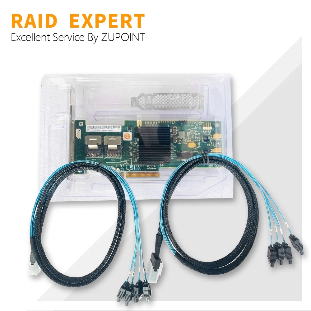 Плата RAID контроллера ZUPOINT LSI 9223-8i 6 Гбит/с SAS FW:P20 9211-8i HBA IT Mode PCI E, Расширительная карта для ZFS frenas unRAID + SFF80