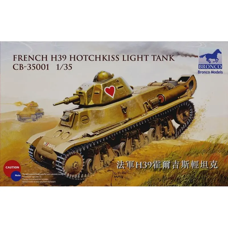 

BRONCO CB35001 1/35 French H39 Hotchkiss Light Tank - Scale Assemble Model Kit