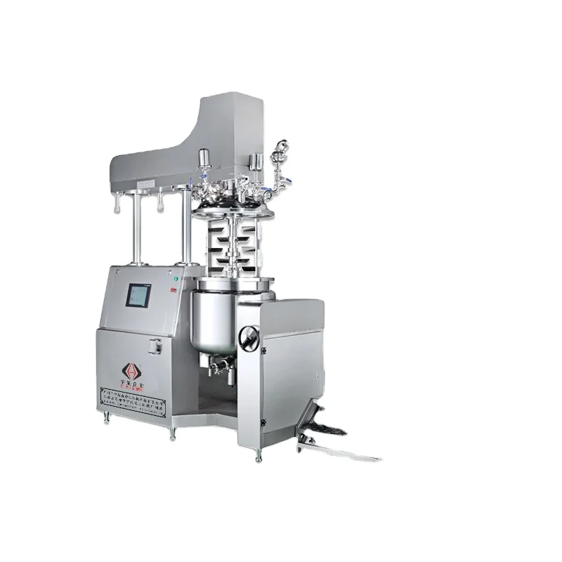 500L Sunscreen Chemical Mixing Equipment Cream Lotion Heated Cosmetic Homogenizer Emulsifier Vacuum Emulsifying Mixer Machine