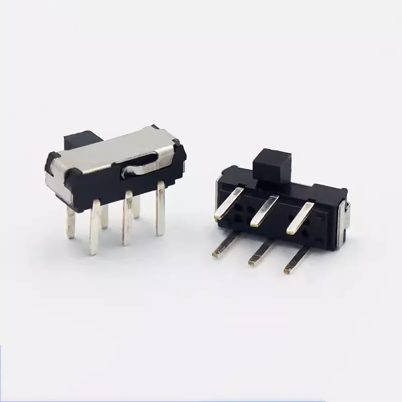 MSK-22D18 (2P2T) Double-row horizontal pin Mini toggle 6-pin 2-speed side slide switch
