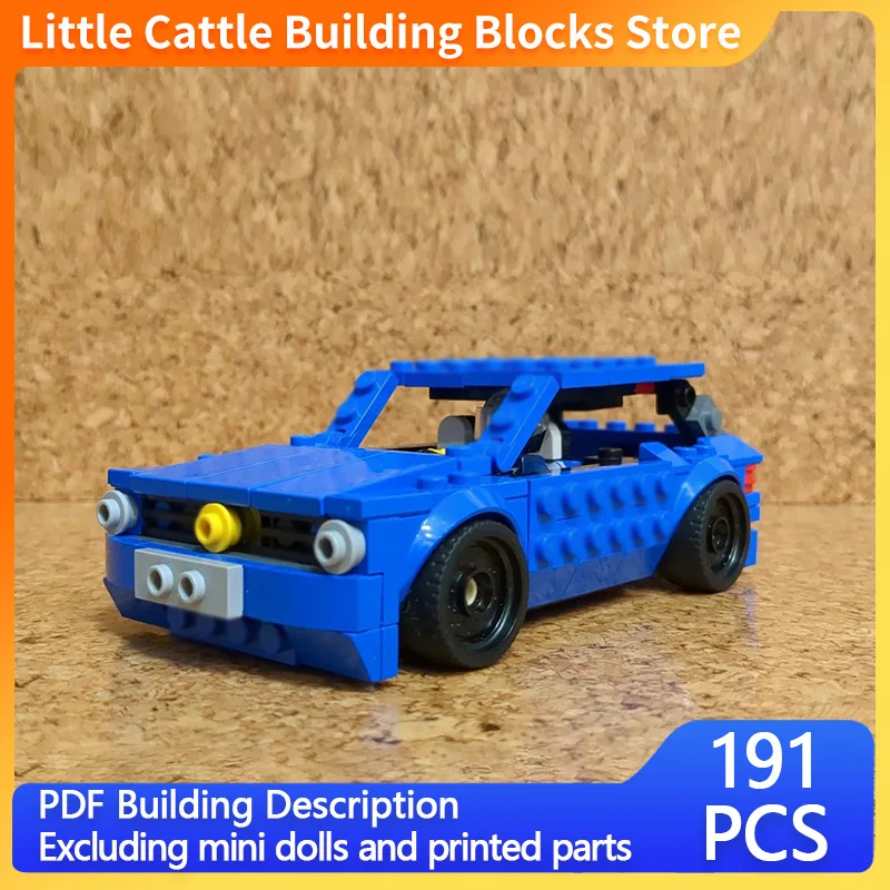Speed Racing Car Model MOC Building Bricks Golf Compact Retro Sedan Modular Technology Children Holiday Gifts Assemble Toys Suit