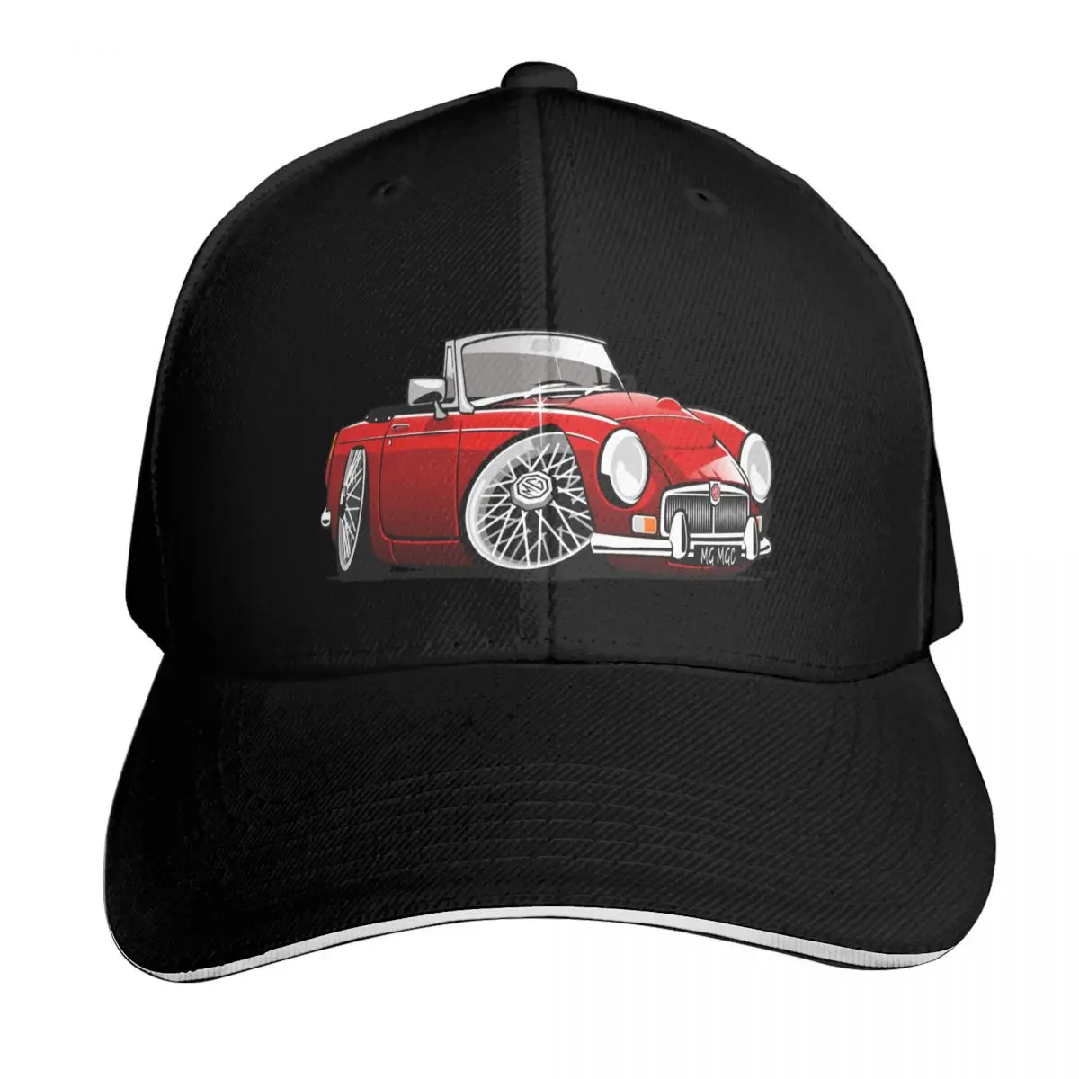 

MG MGC roadster caricature red Baseball Cap fashionable Luxury Cap Beach sun hat Men Caps Women's