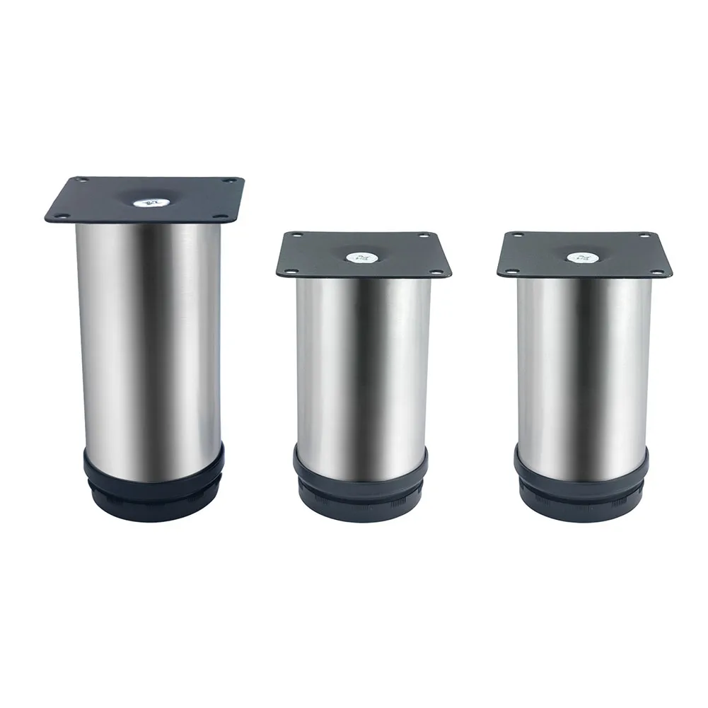 Stainless Steel Furniture Leg Adjustable Table Feet Replacement Cabinet Sofa Metal Foot With Screws Furniture Hardware
