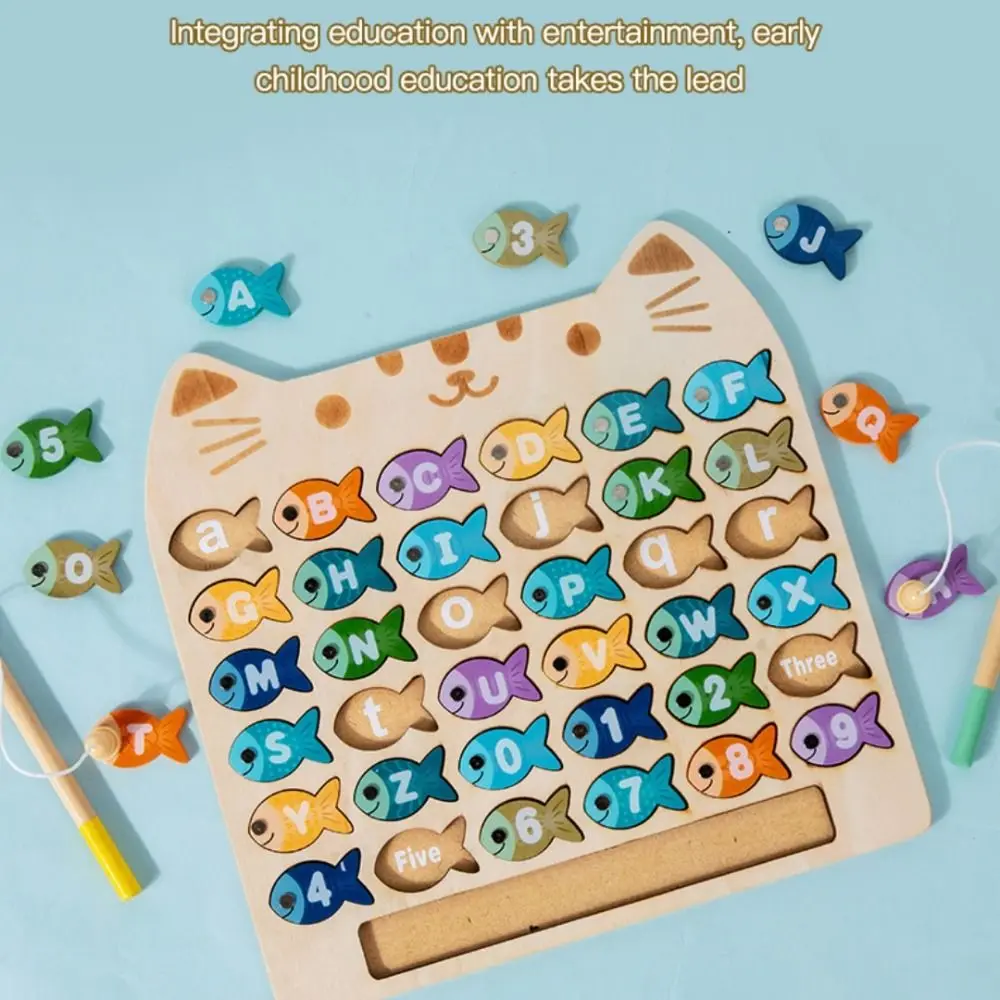 

Magnetic Educational Baby Fishing Toy Montessori Easy Alphabet Fishing Toy Set Colorful Funny Number Fishing Game Toys