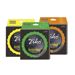 ZIKO DTP Phosphor Bronze Acoustic Guitar Strings 010-048 011-050 012-053 Hexangular Titanium Alloy One-body End Design