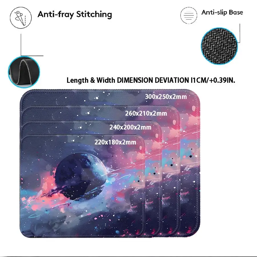 Mouse Pad Computer Laptop Pad Game Console Pad Desk accessories Keyboard Mouse Pad office Pad overlock Nebula Galaxy Space Art