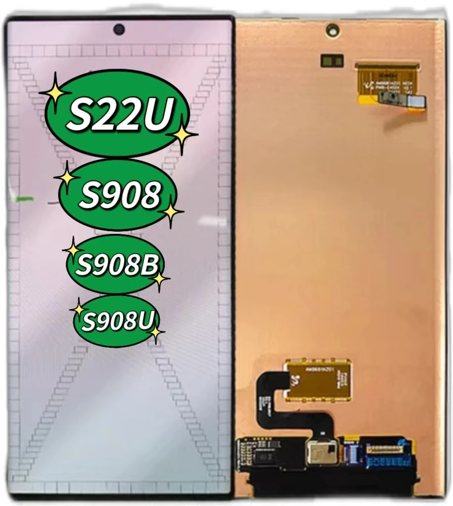 For Samsung Galaxy S22 Ultra 5G Lcd S908B S908B/DS 100% testing Display Touch Screen Digitizer Replacement With defects screen