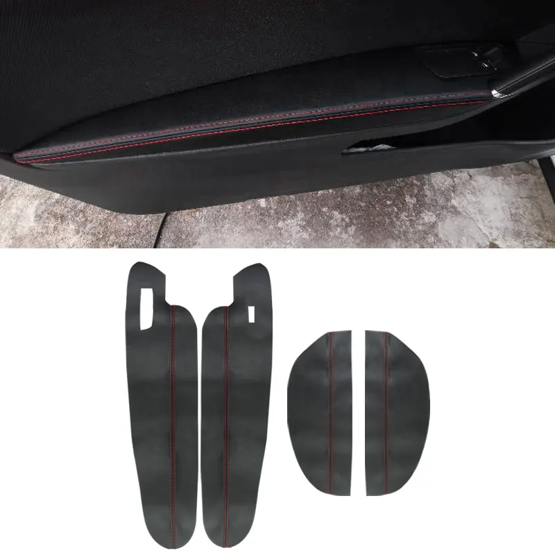 

ONLY 3 DOORS CAR For VW Golf 7 MK7 VII 2014 2015 2016 2017 2018 Microfiber Leather Car Interior Door Armrest Panel Cover Trim