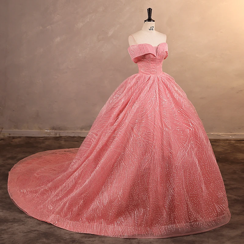 متوفر في المخزون الوردي 15 فساتين Quinceanera ثوب حفلة رخيصة فستان رسمي مخصص 2025 #6