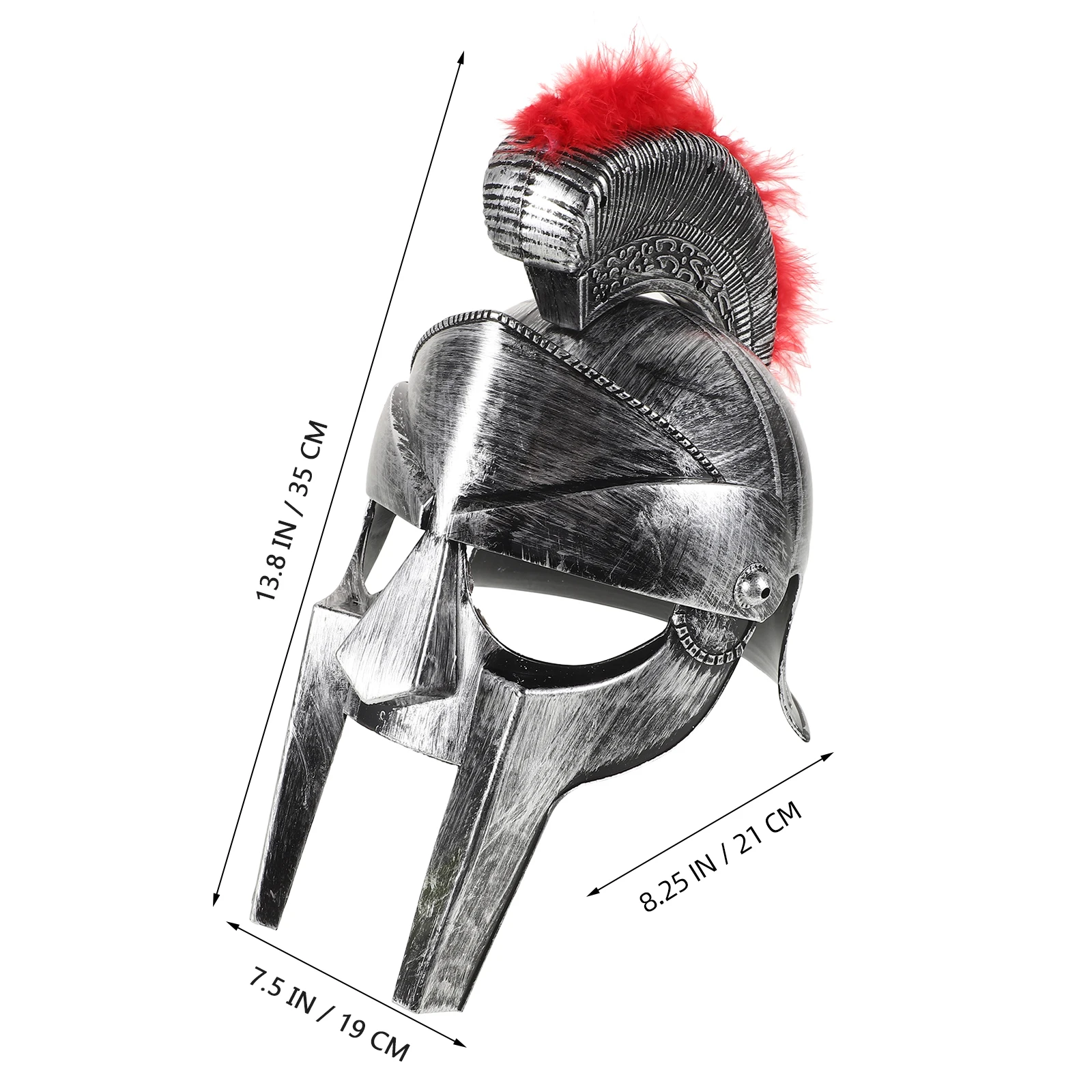 

Roman Medieval Soldier Ancient Rome Greek Hat Armor Costume KnightsHelmet cosplay party