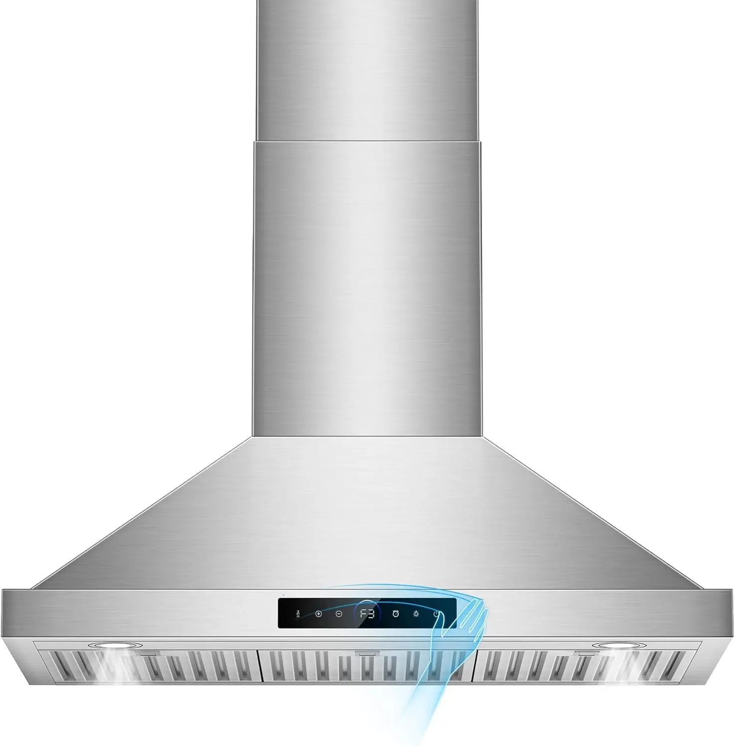 36 بوصة ران هود جدار جبل 1200 CFM مع 4 سرعات استشعار قوي التحكم باللمس الفولاذ المقاوم للصدأ أنبوبي موقد المطبخ تنفيس اغطية واي فاي #1