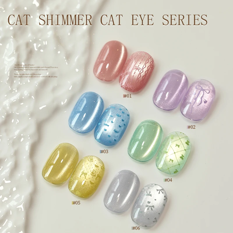 PERPECT COLOR キャットアイジェルネイルポリッシュ、1個 3g キャットシマーキャットアイシリーズ、マグネット付きグリッターホログラフィックネイルポリッシュ