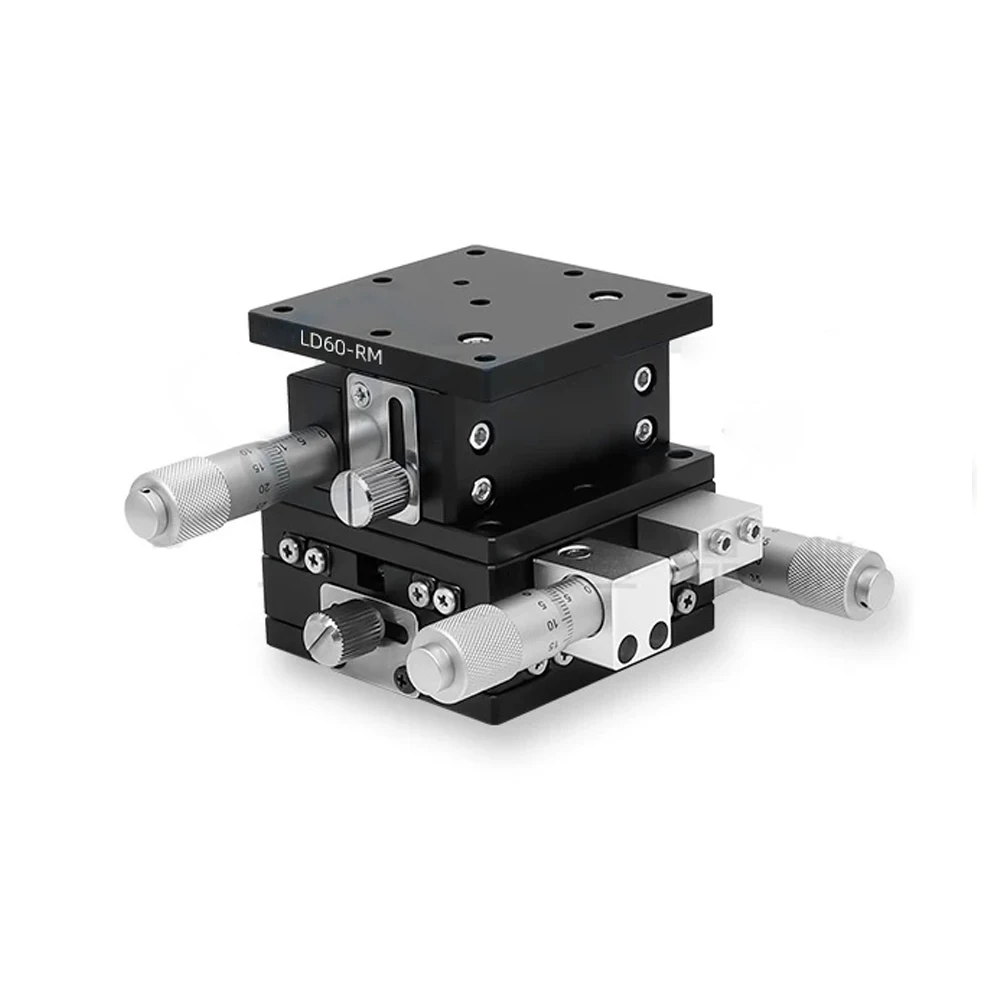 XYZ Axis Manual Linear Stage 60x60mm 3-Axis Precision Slide Lifting Platform Optical Fine-Tuning LD60-RM