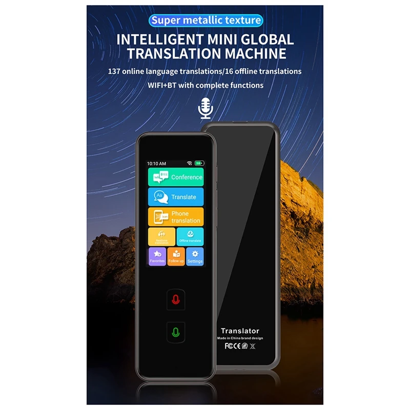 New M10 Intelligent Speech Translation Machine Intelligent Voice Translator For Overseas Travel Business Negotiation