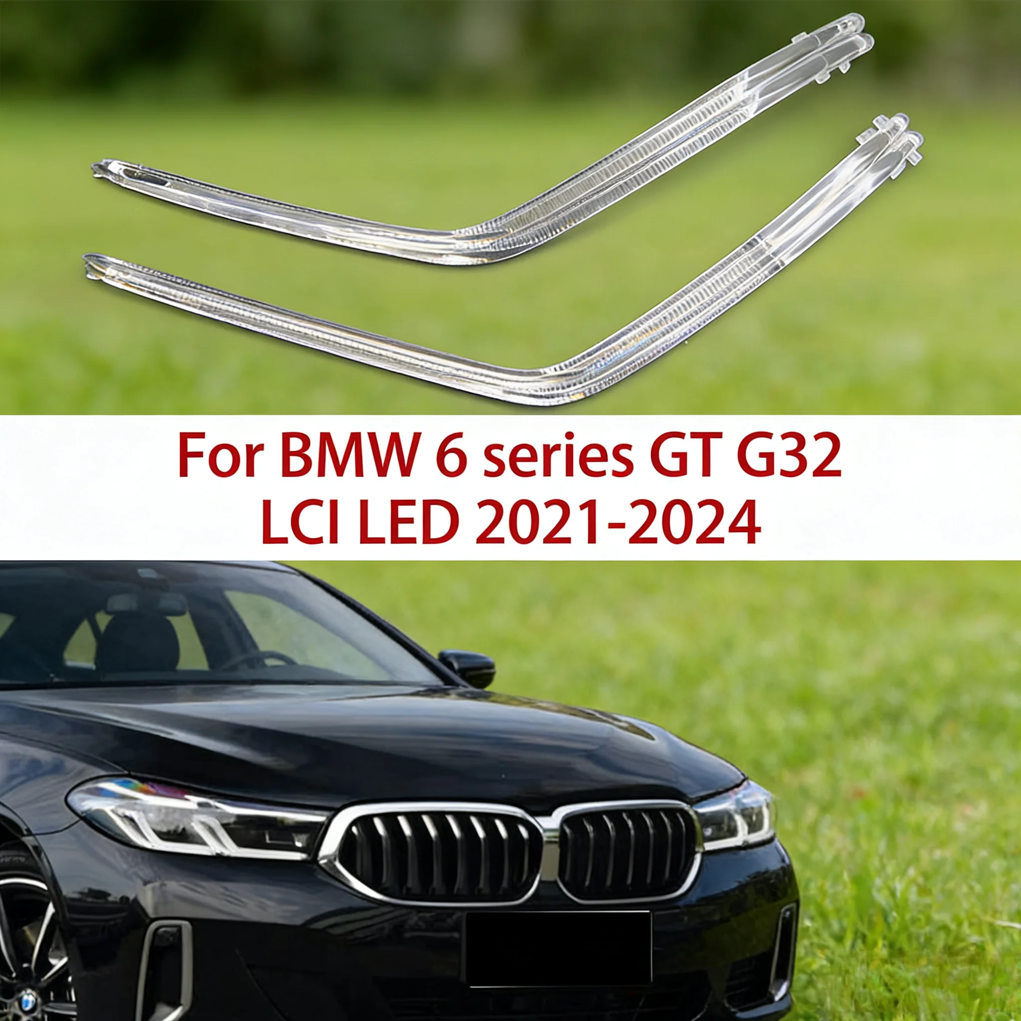 

Car DRL Light Guide Tube Headlight Angel Eyes Light guide strips FOR BMW 6 Series GT G32 LCI LED 2021-2024 640i 650i