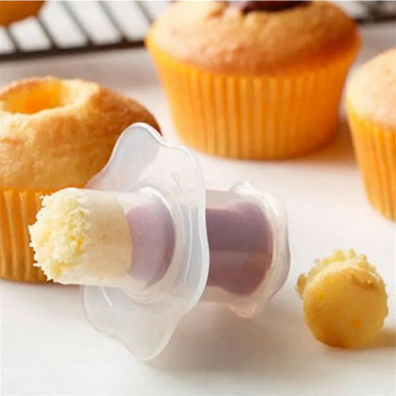 Cake Plunger Cutters Creative Cupcake Hole Digger Baking Dessert Cake Filling Hole Digger Baking And Pastry Tools