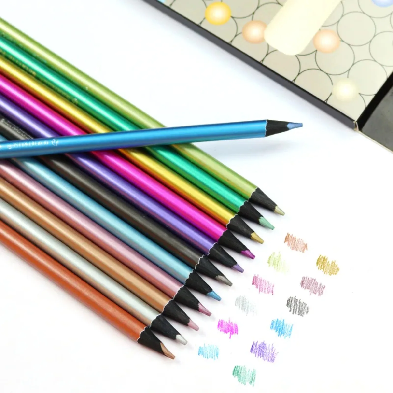 12/18 Colors Colored Pencil 3.8mm Round Barrel Soft Wood Colored Lead for Kids Drawing School Stationery