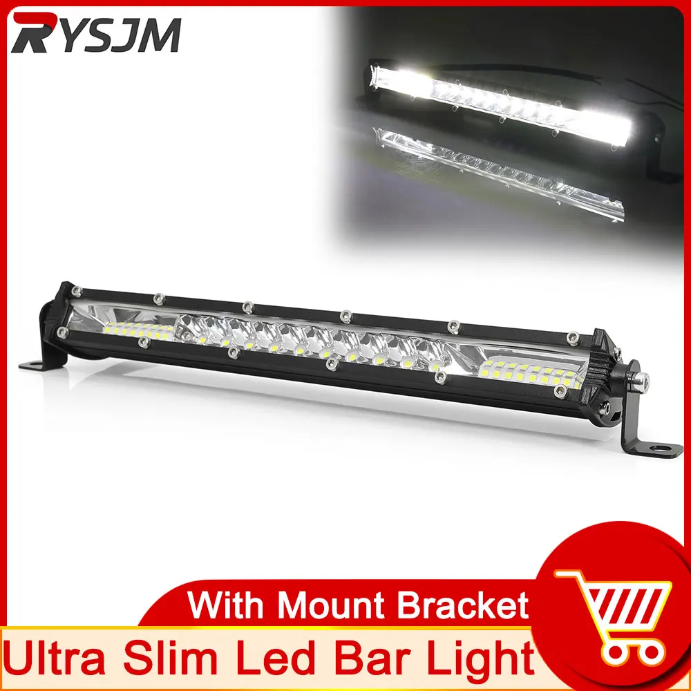 11inch  21inch Led Bar Light With Mount Bracket 4x4 Offroad For Trucks ATV Uaz Spot Flood Combo 12V 24V Driving Barra Work Light