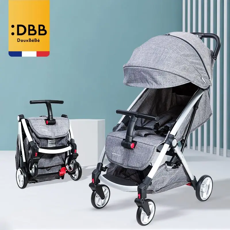 

Lightweight Baby Stroller Portable Foldable High-View Infant Stroller Adjustable Sit and Lie Down Travel Pram