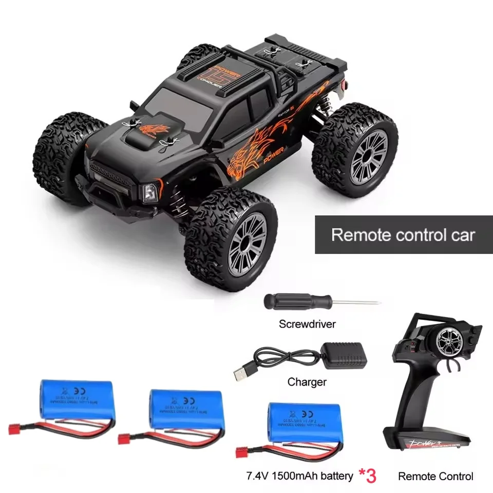 50KM/H High Speed 1/16 RC Racing Car Off-Road Climbing 4WD Electric Remote Control Climbing Truck with LED Lights Drift Car Toys