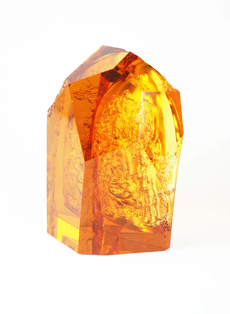 *&r Crystal Three Western Saints Interior Decoration Carved Buddha Brick Art Wall Traditional Engraving for Religion