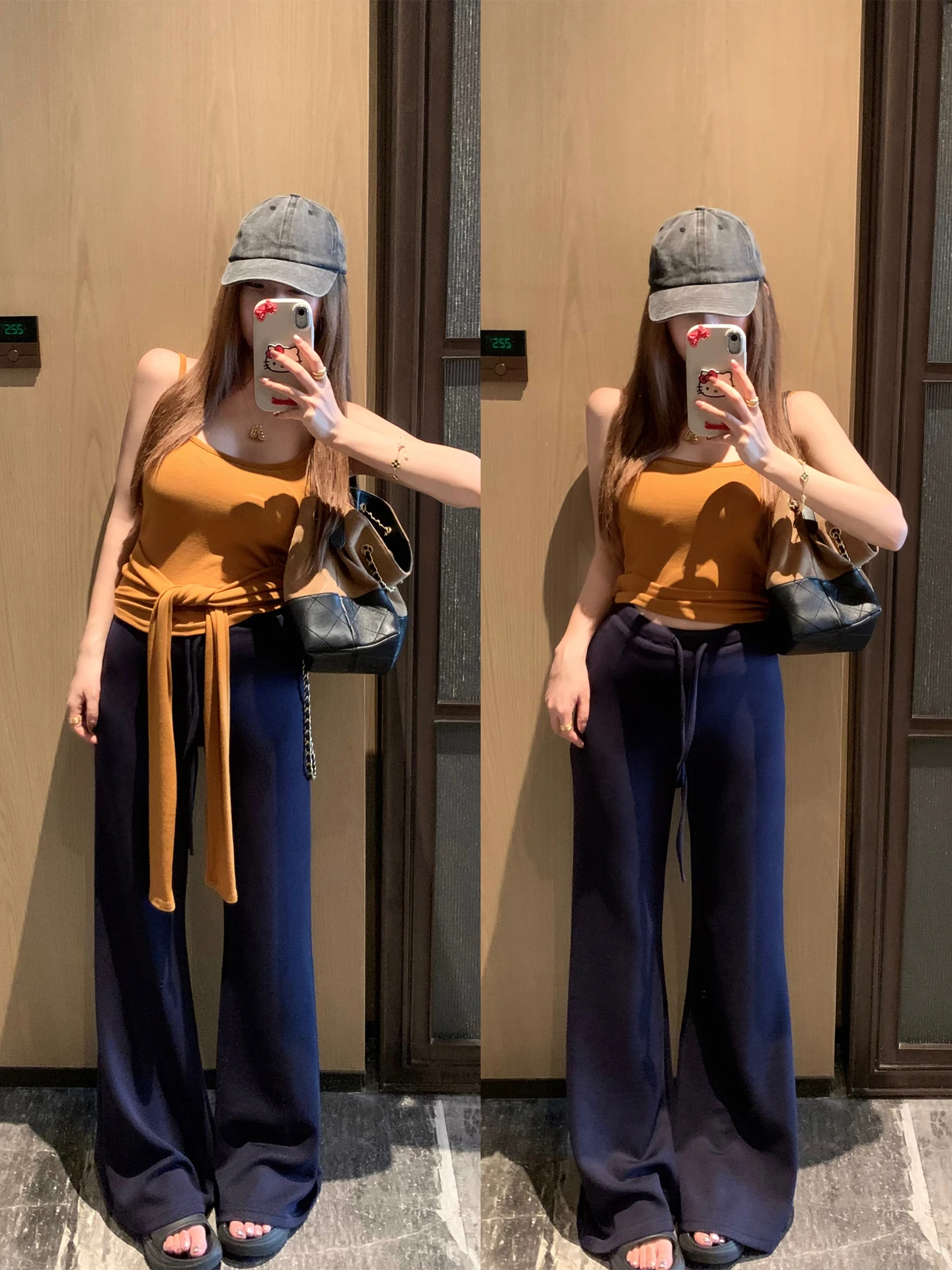 

Free Spirit Traveler Slimming Copper Ammonia Ice Cool Narrow Bell Bot Casual Pants for Women Autumn 2025
