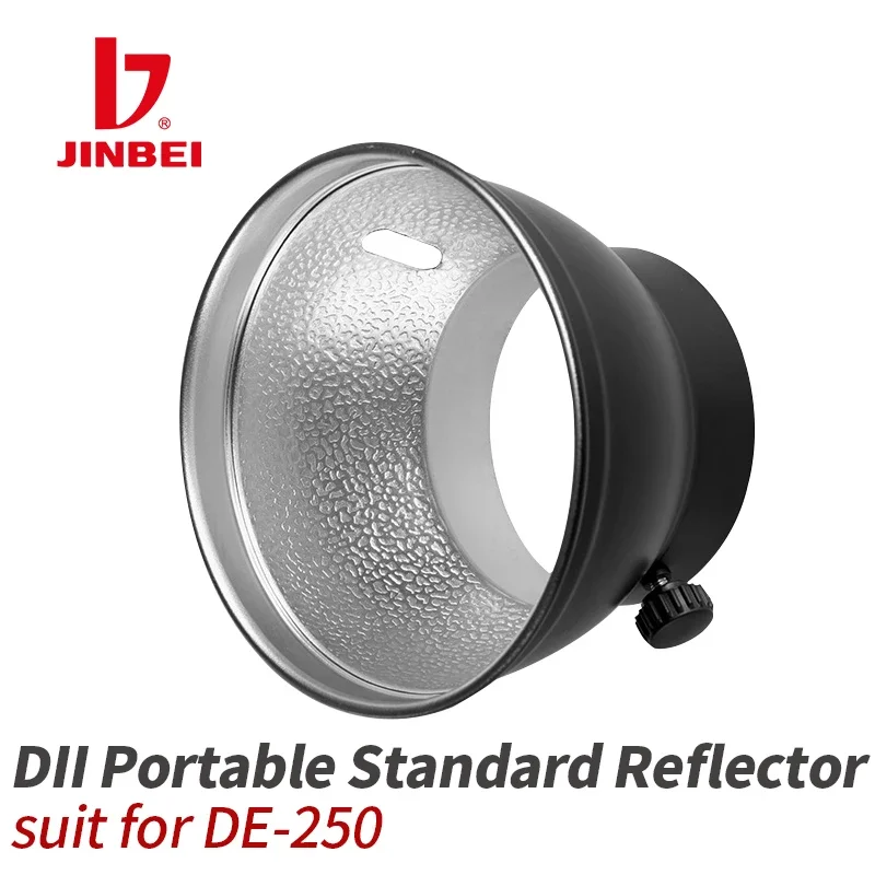 JINBEI DE-250 Studio Flash Accessories DII Portable Standard Reflector Barndoor with Color Gel for Portrait Lighting Photography