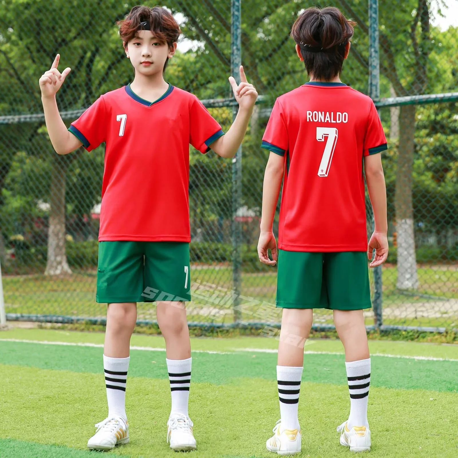 Football training suit football suit Portuguese  fan jersey children's suit men's team uniform breathable football sports