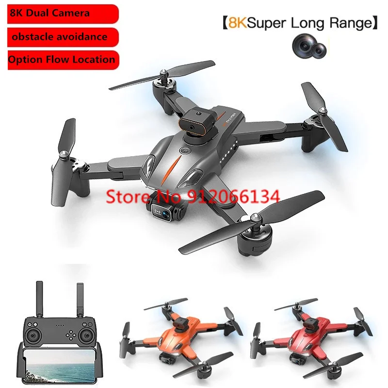 

Obstacle Avoidance Folding Drone 8K HD Dual Camera Optical Flow Location Quadcopter Aerial Photography RC Aircraft Kids Toy Gift