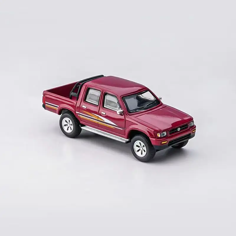 1/64 Toyotas Hilux Alloy Pickup Car Model Diecast Metal Off-road Vehicle Car Model High Simulation Miniature Scale Kids Toy Gift